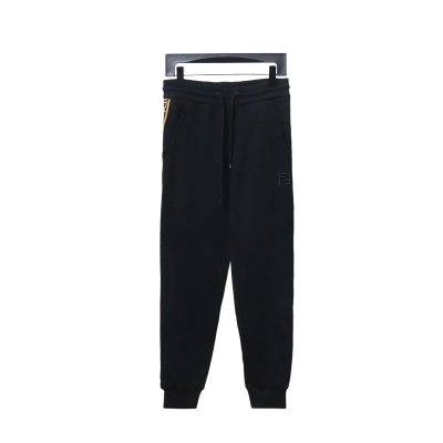 Fendi Double F Embroidered And Logo Ribbon Sweatpants 01