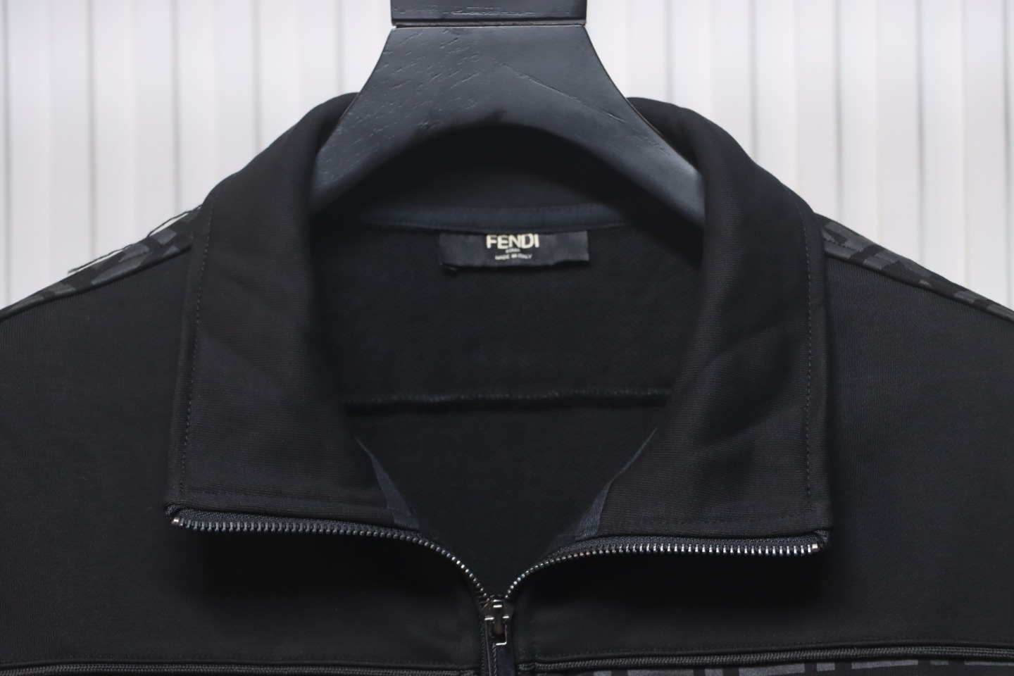 Fendi Double F Monogram Patchwork Zipper Jacket