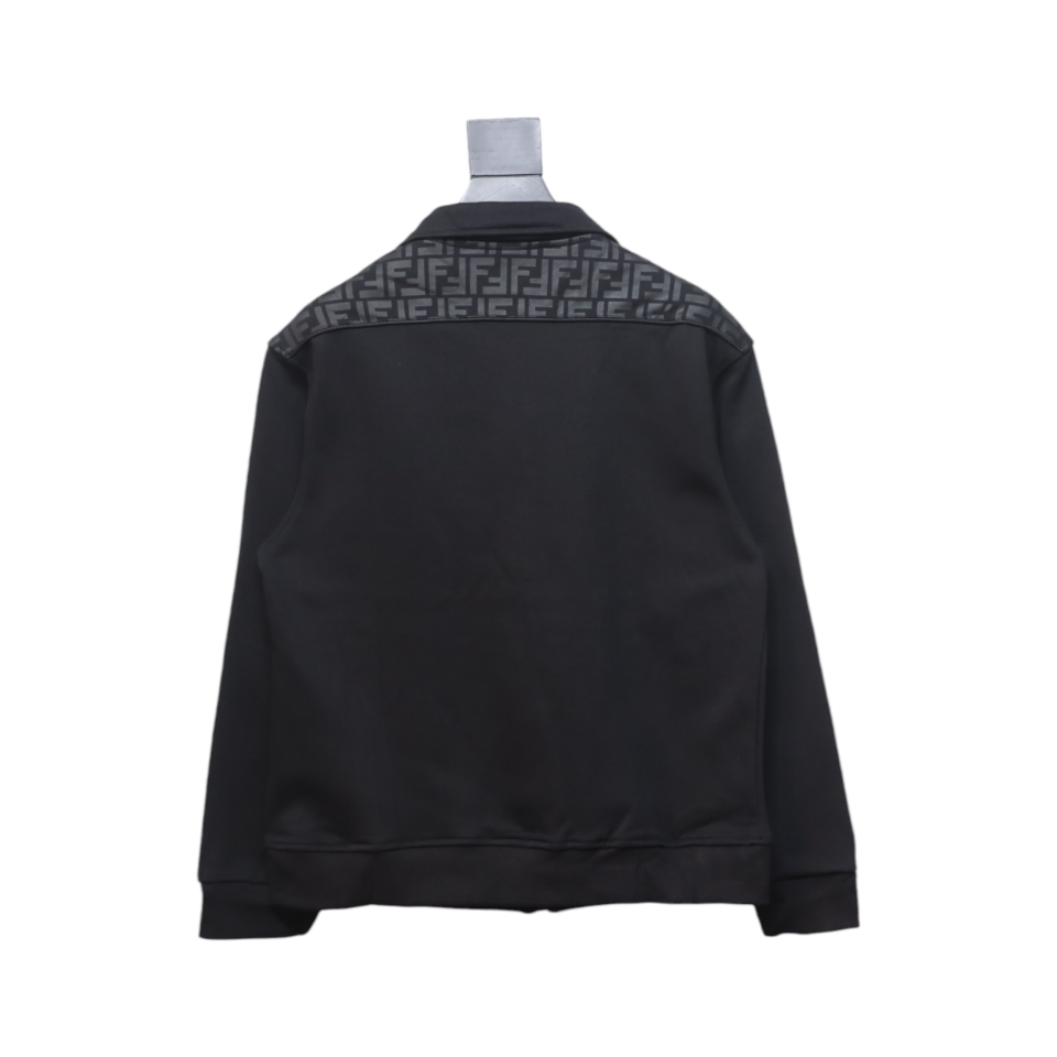 Fendi Double F Monogram Patchwork Zipper Jacket