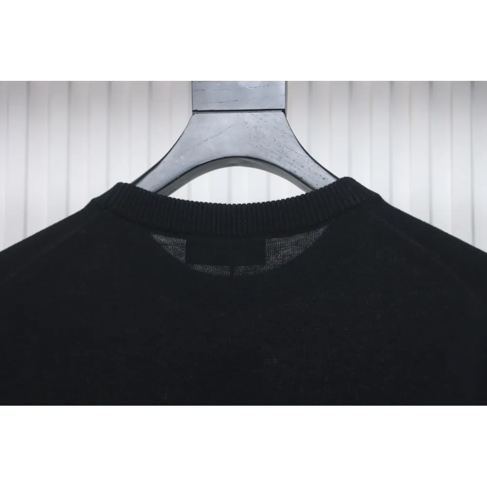 Fendi Embossed FF Knitted Crew Neck Sweater