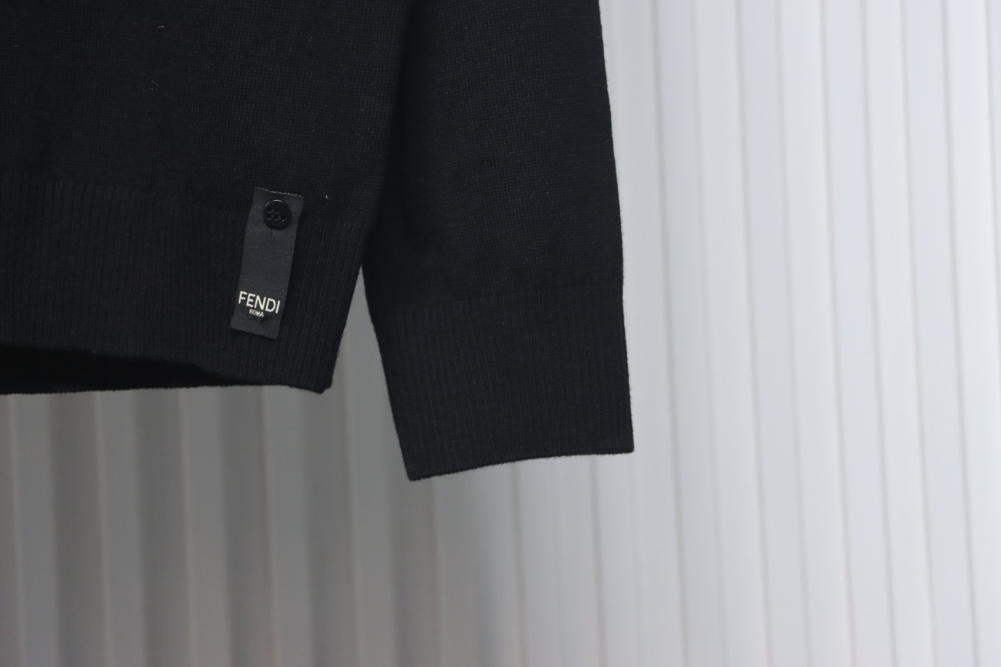 Fendi Embossed FF Knitted Crew Neck Sweater