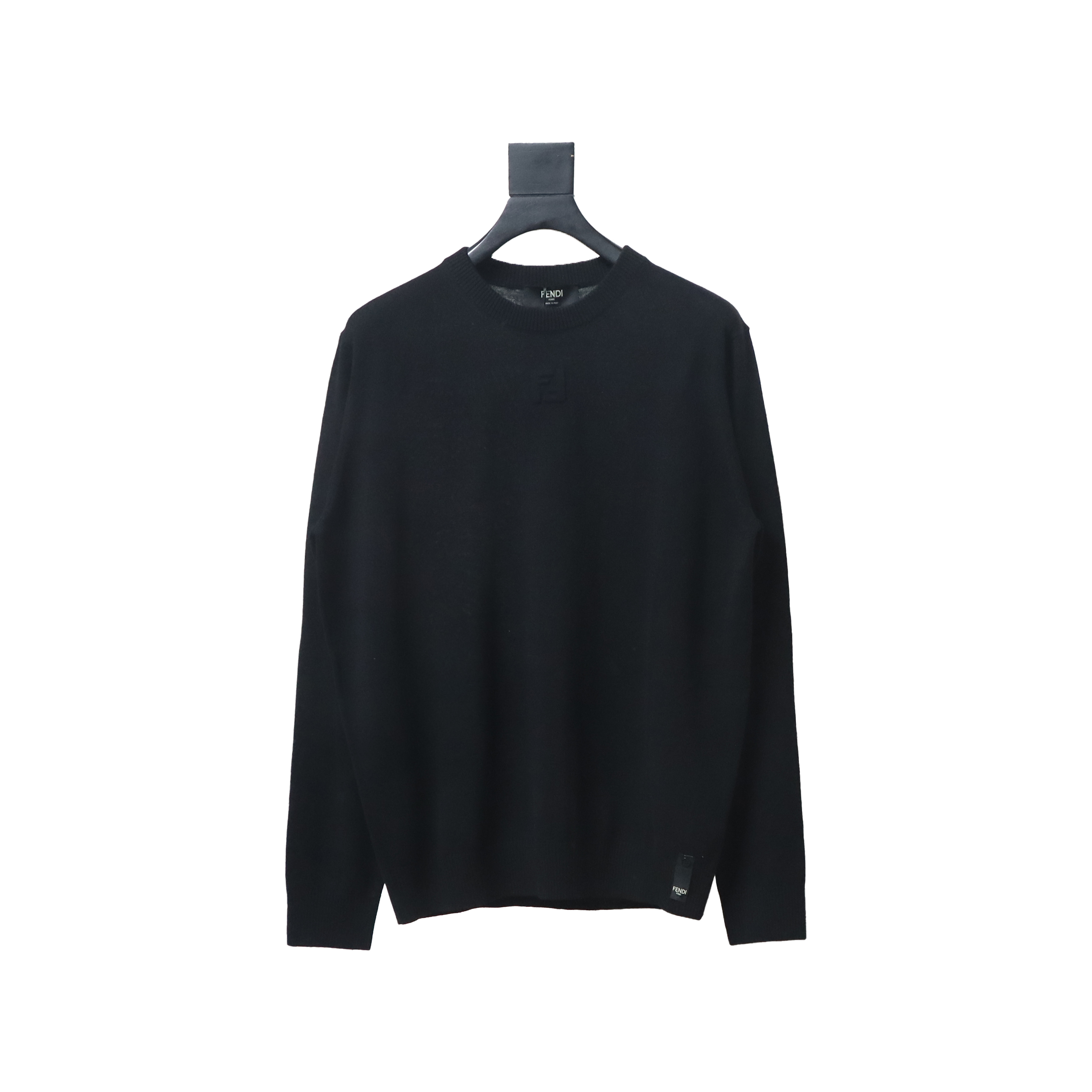 Fendi Embossed FF Knitted Crew Neck Sweater