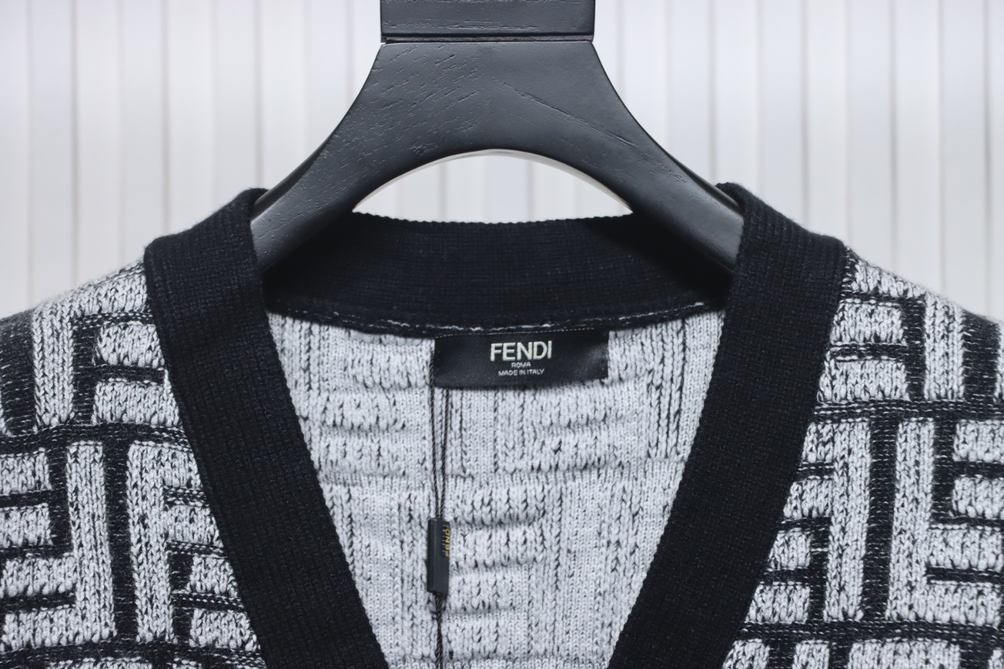 Fendi FF Jacquard Cardigan Sweater
