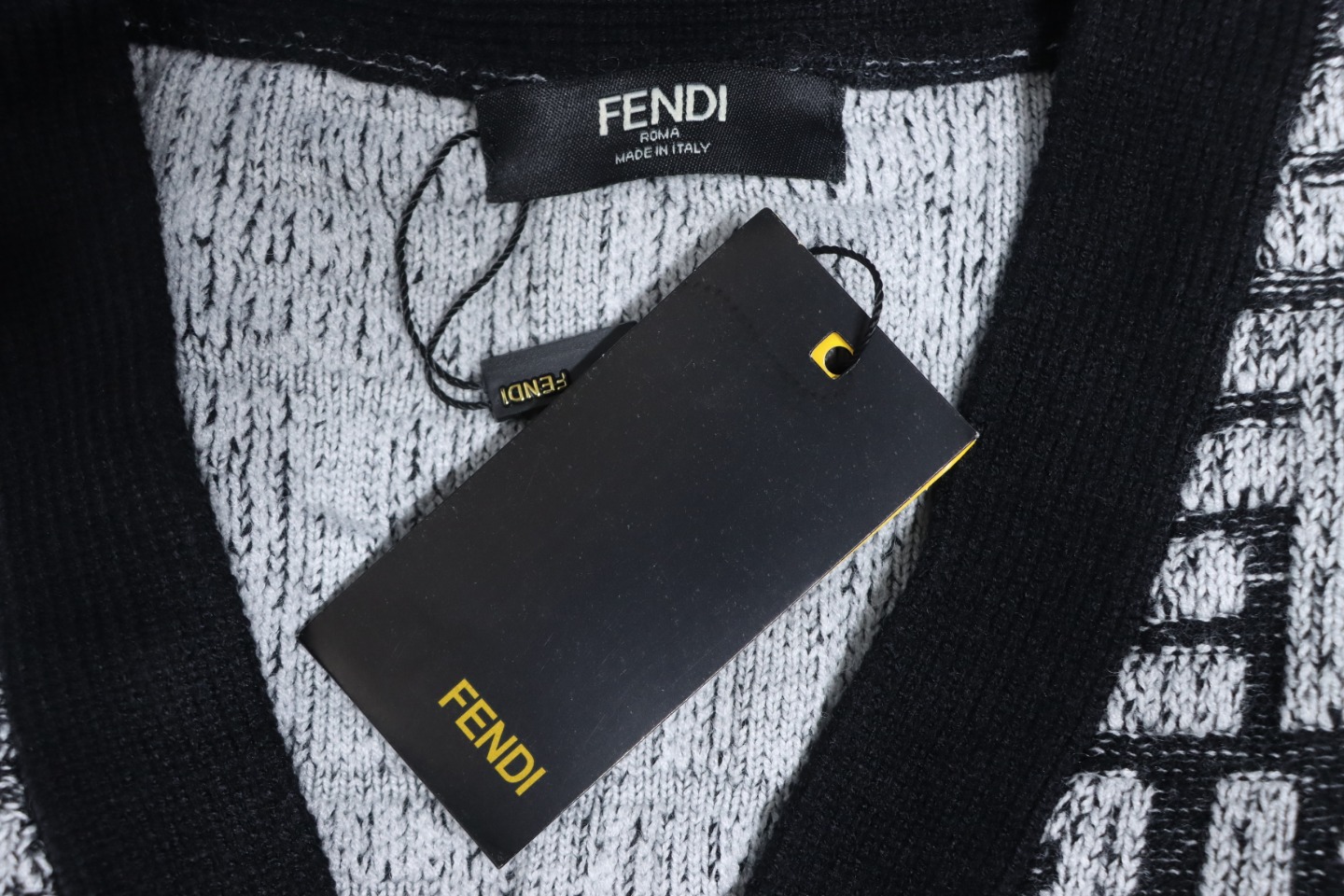 Fendi FF Jacquard Cardigan Sweater