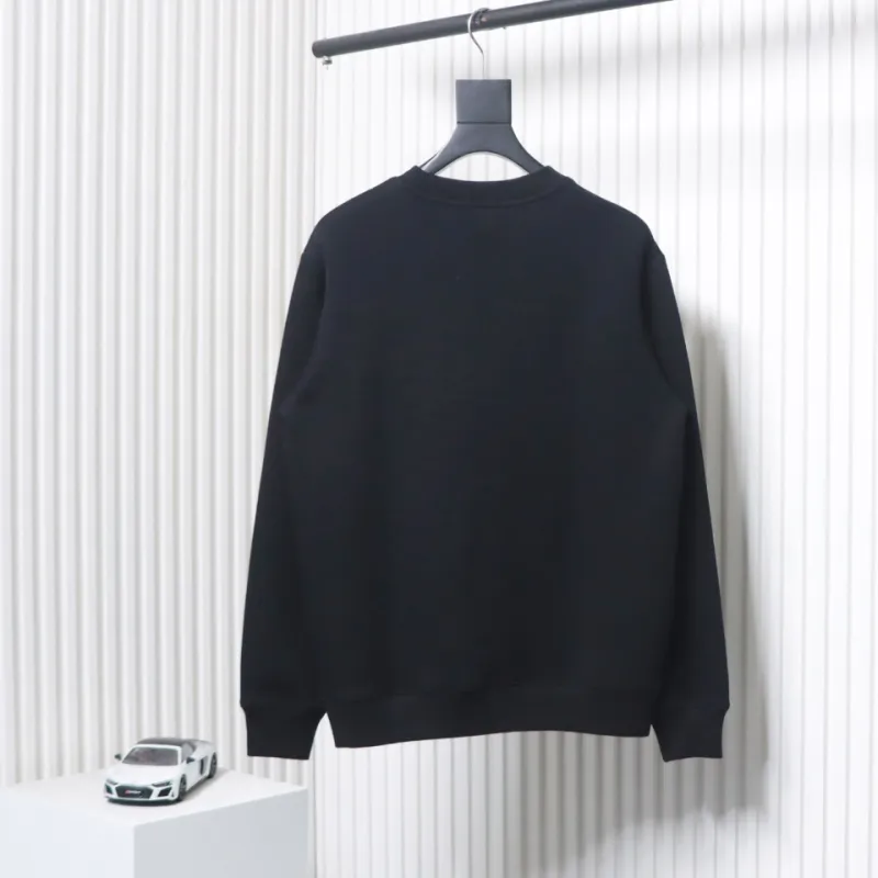 Fendi Funny Cartoon Letter Round Neck Hoodie Black