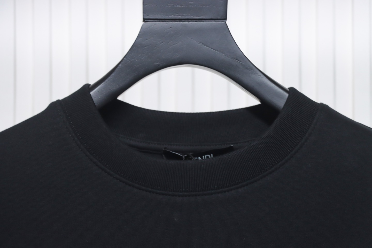 Fendi Funny Cartoon Letter Round Neck Hoodie Black