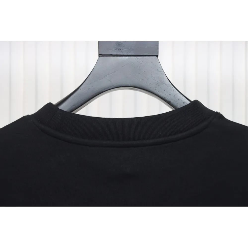 Fendi Funny Cartoon Letter Round Neck Hoodie Black