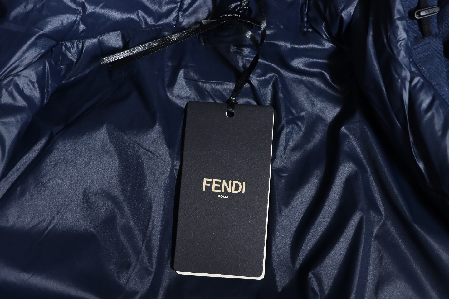 Fendi New Style Old Flower Pattern Zipper Hooded Jacket Blue
