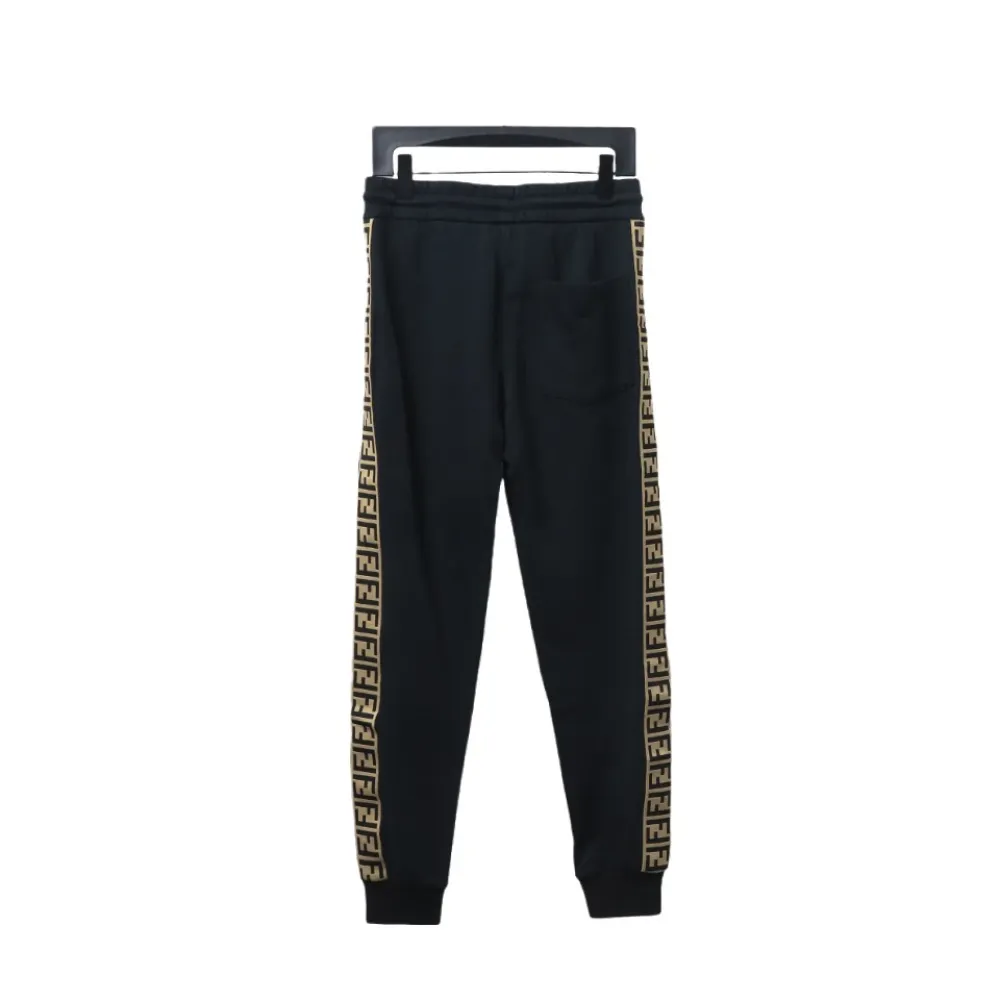 Fendi Small Glasses Embroidered Double F Webbing Sweatpants