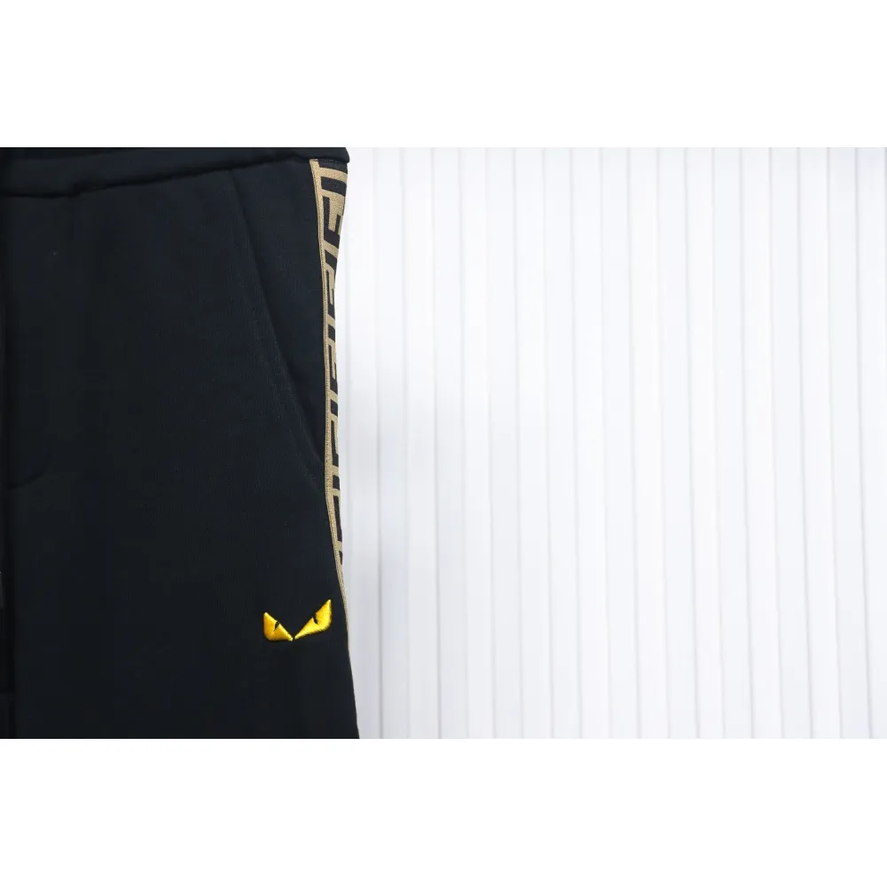 Fendi Small Glasses Embroidered Double F Webbing Sweatpants