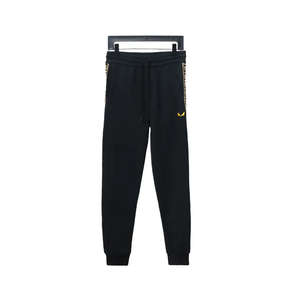 Fendi Small Glasses Embroidered Double F Webbing Sweatpants