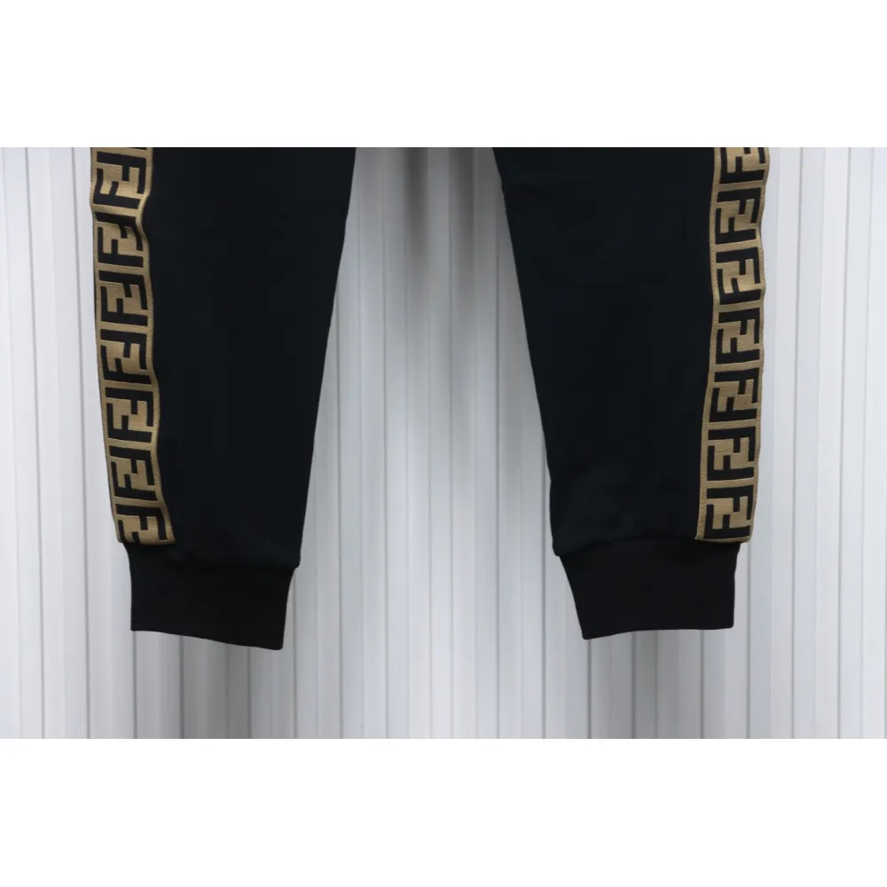 Fendi Small Glasses Embroidered Double F Webbing Sweatpants
