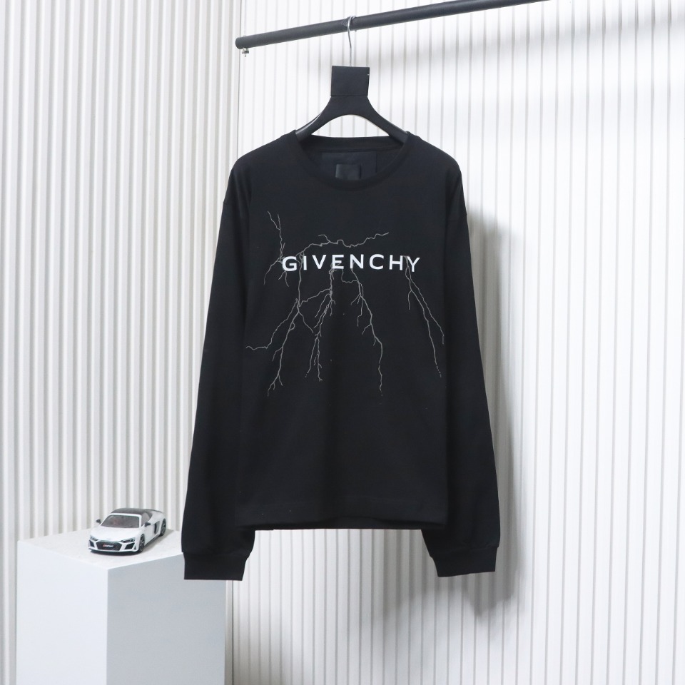 Givenchy 23 Reflective Lightning Crew Neck Hoodie