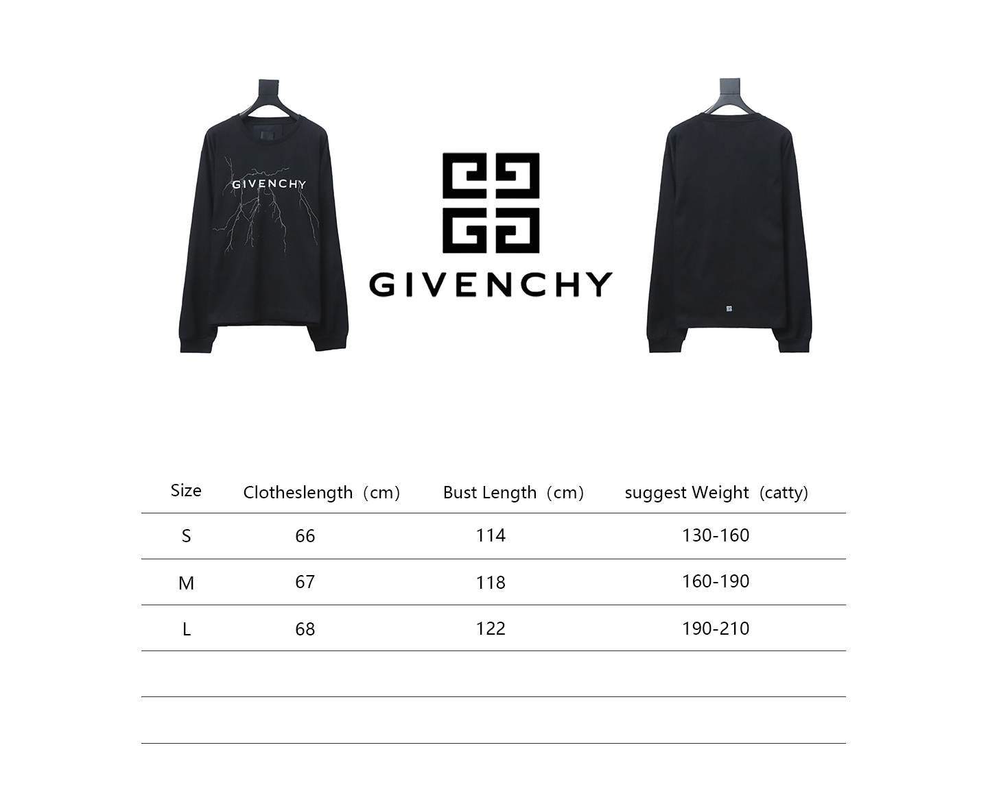 Givenchy 23 Reflective Lightning Crew Neck Hoodie
