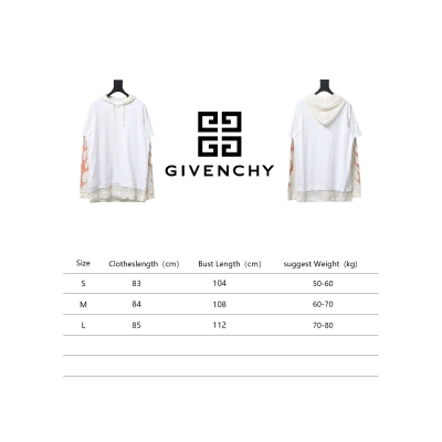 Givenchy 23FW Layered Flame Mesh Sleeves Hoodie 02