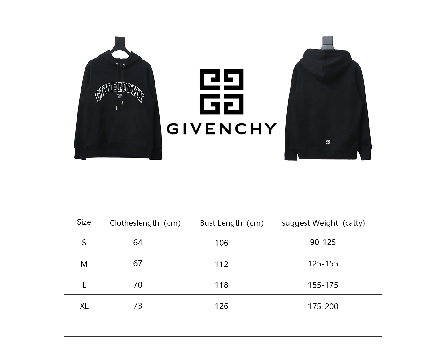 Givenchy 24FW Classic English Embroidery Hoodie