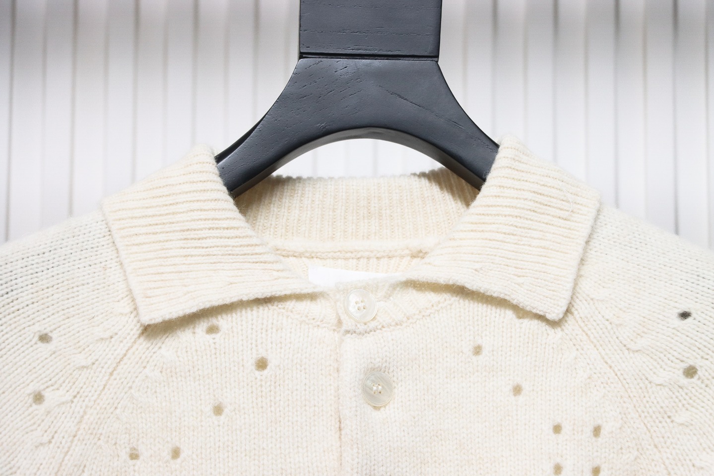 Givenchy 24FW Hollow Wool Lapel Sweater