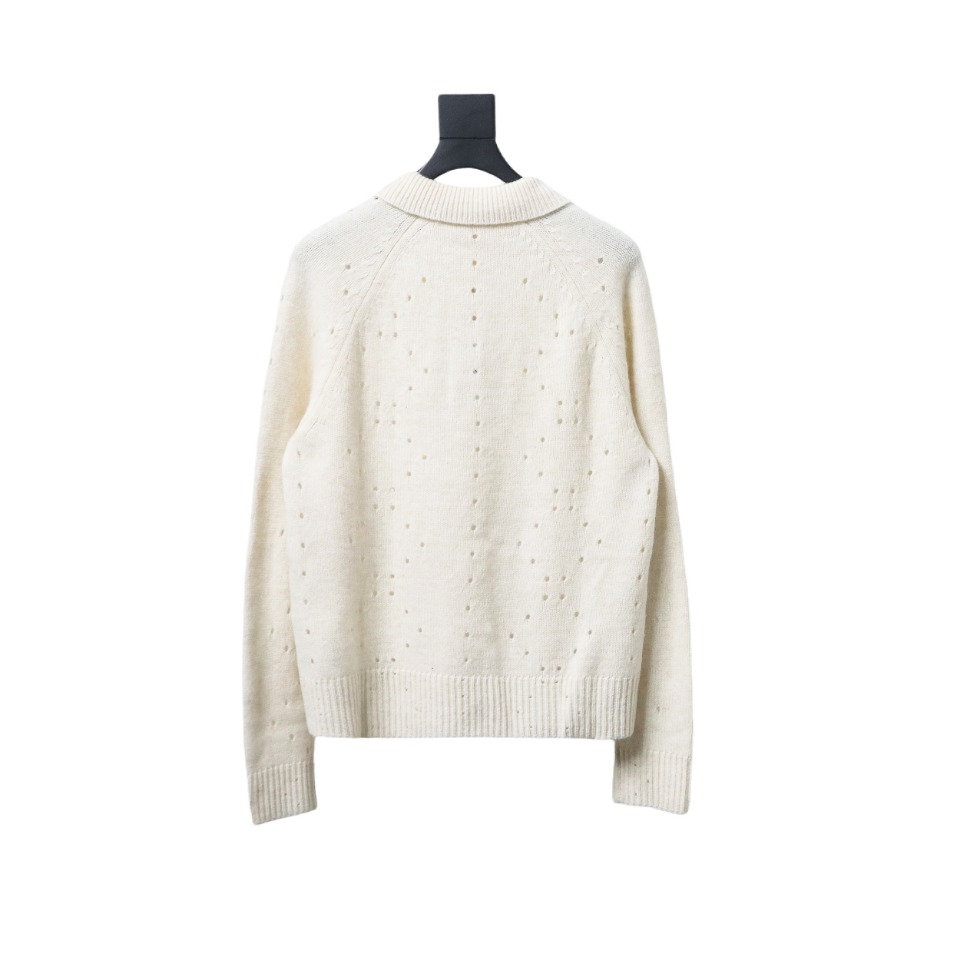 Givenchy 24FW Hollow Wool Lapel Sweater