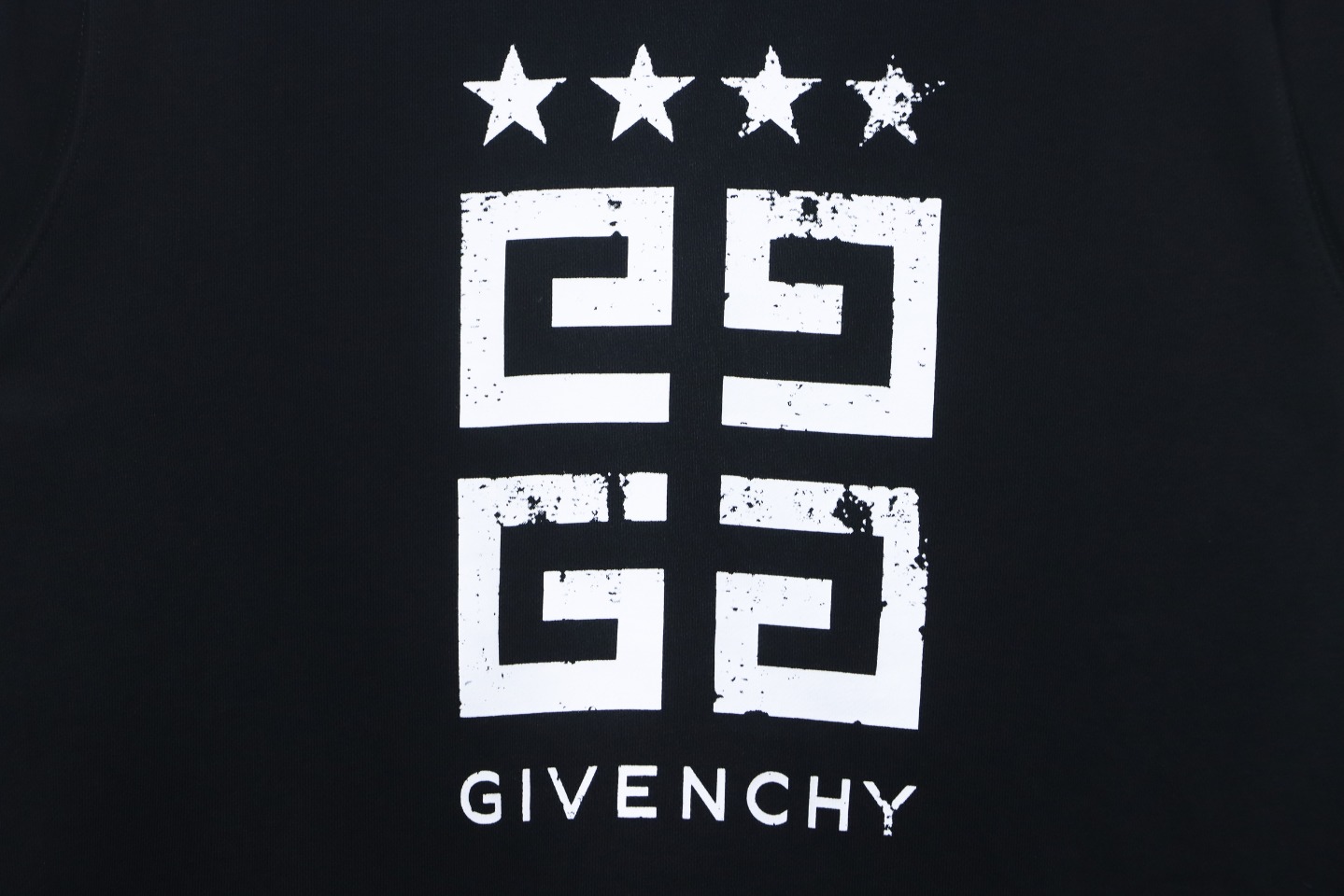 Givenchy 24FW Retro Distressed 4G Star Print Crew Neck Hoodie