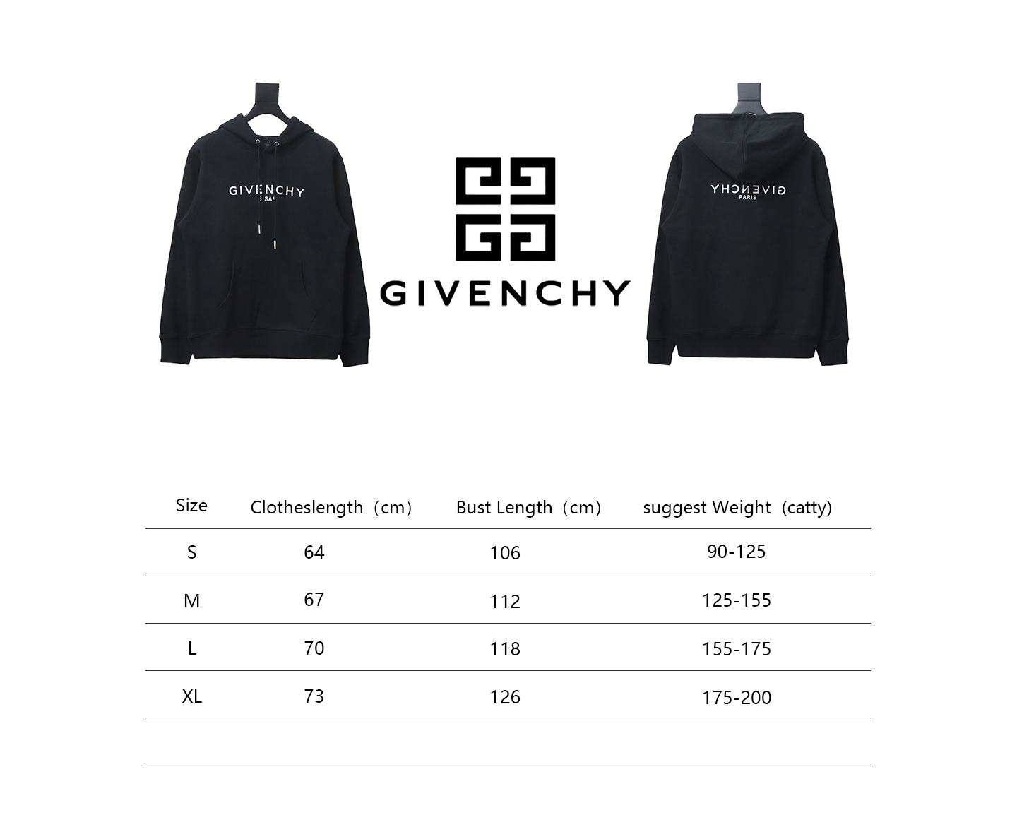 Givenchy 24FW Reverse Print Hoodie