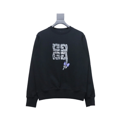 Givenchy 24FW Woven 4G Printed Crew Neck Hoodie 01