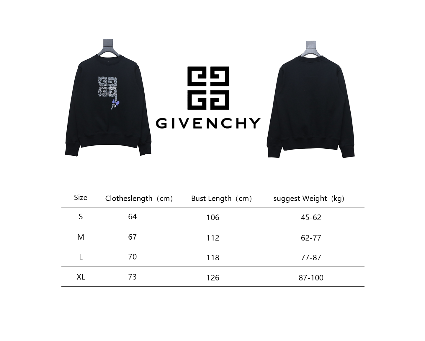 Givenchy 24FW Woven 4G Printed Crew Neck Hoodie