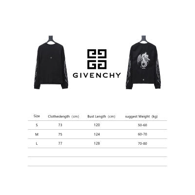 Givenchy 24SS Dragon Year Limited Edition Waffle Long Sleeve T-Shirt Black 02