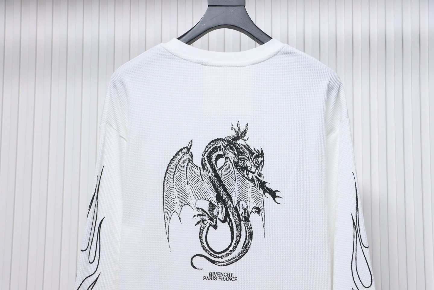 Givenchy 24SS Dragon Year Limited Edition Waffle Long Sleeve T-Shirt White