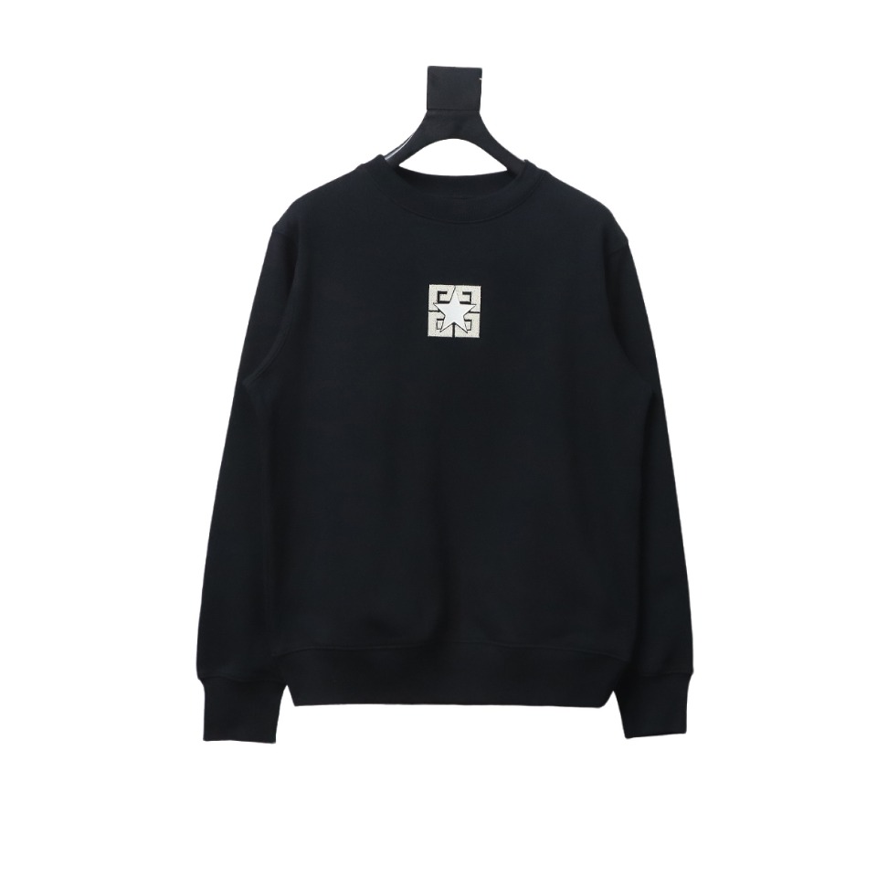 Givenchy 4G Five-pointed Star Double Needle Embroidery Crewneck Hoodie