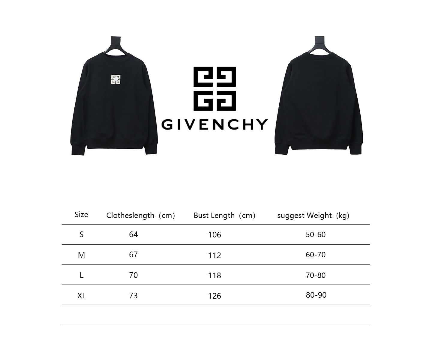 Givenchy 4G Five-pointed Star Double Needle Embroidery Crewneck Hoodie