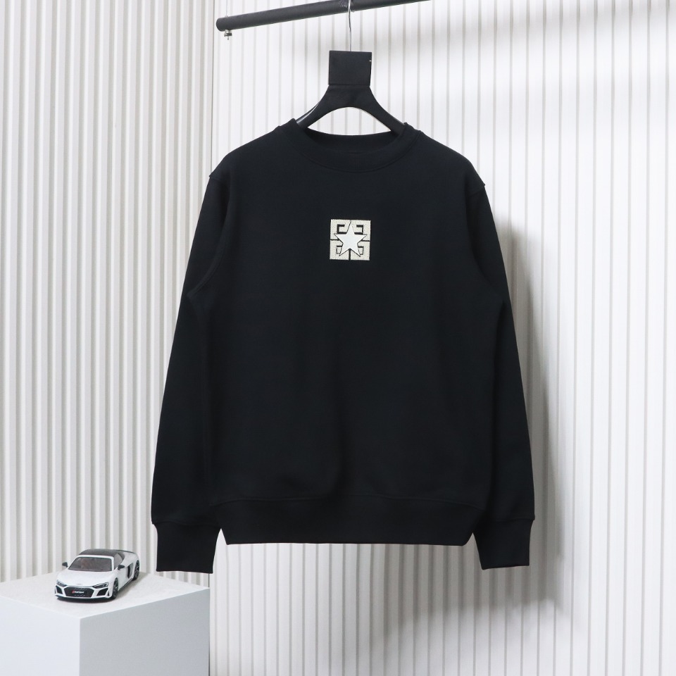 Givenchy 4G Five-pointed Star Double Needle Embroidery Crewneck Hoodie