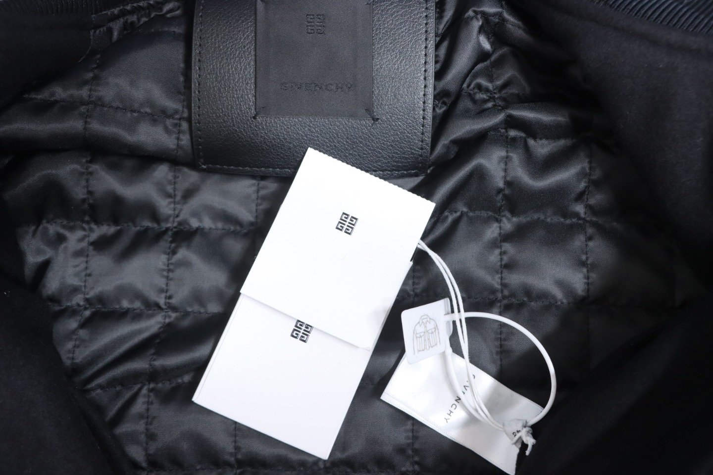 Givenchy 4G Logo Leather Baseball Jacket