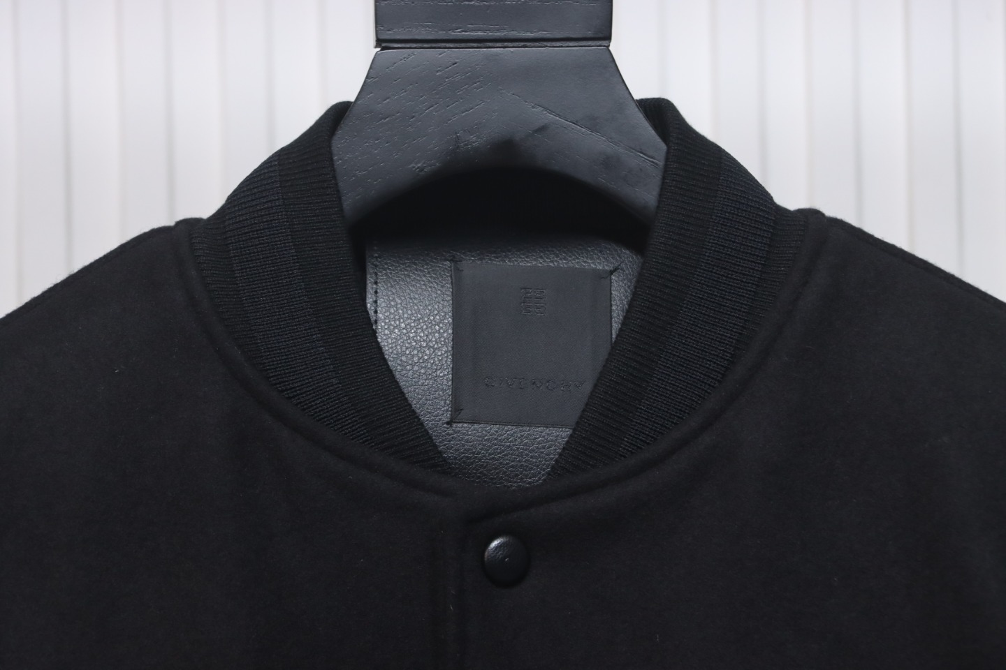 Givenchy 4G Logo Leather Baseball Jacket