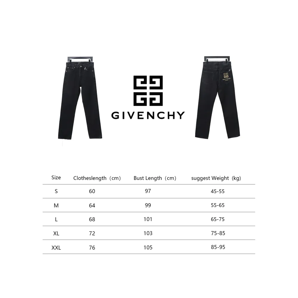 Givenchy Four-Grid Embroidered Jeans