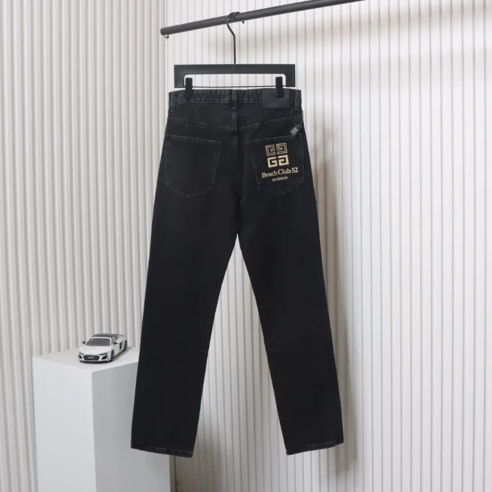 Givenchy Four-Grid Embroidered Jeans