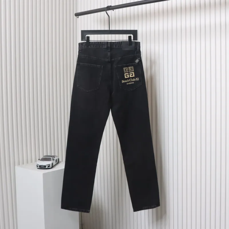 Givenchy Four-Grid Embroidered Jeans