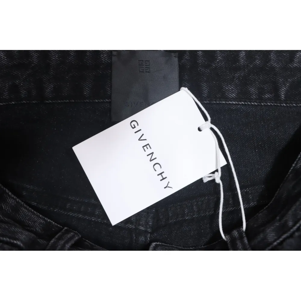 Givenchy Four-Grid Embroidered Jeans