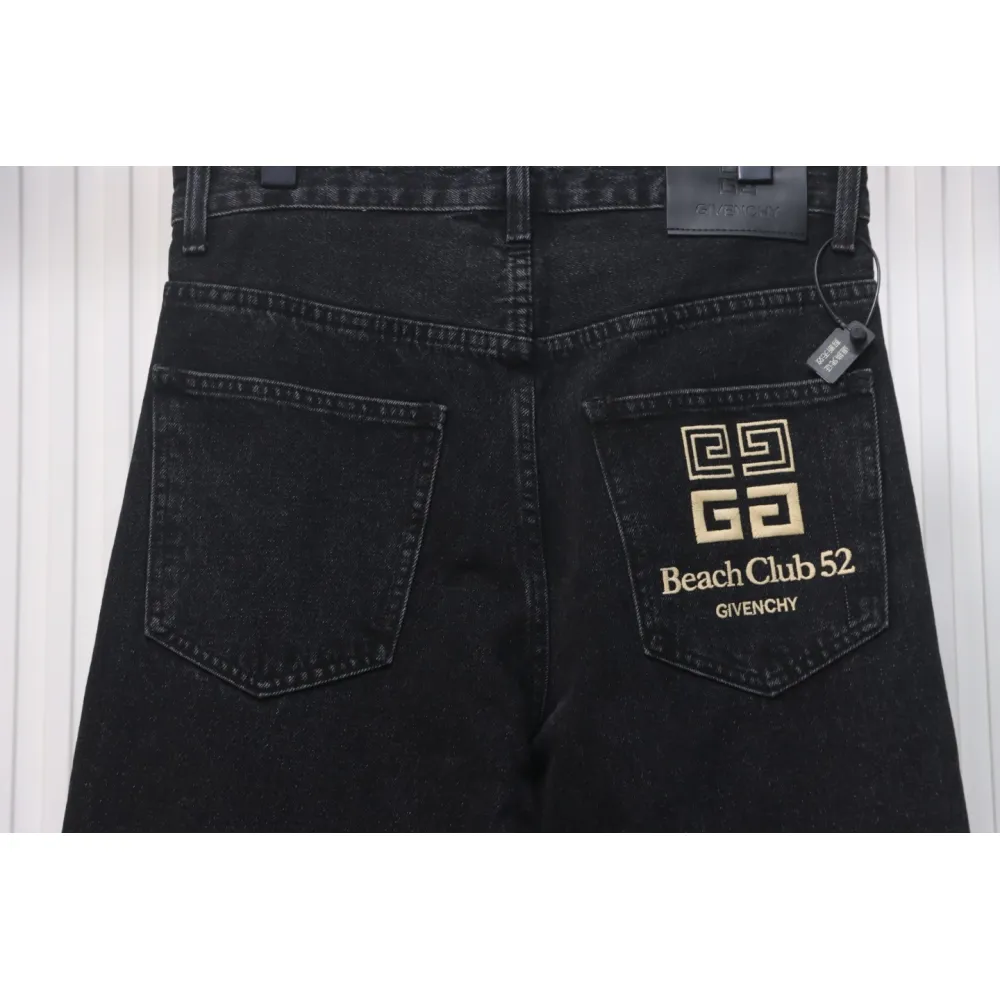 Givenchy Four-Grid Embroidered Jeans