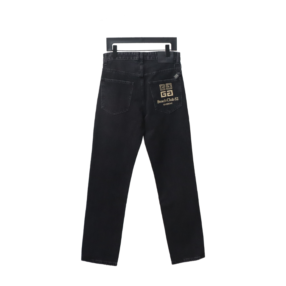 Givenchy Four-Grid Embroidered Jeans