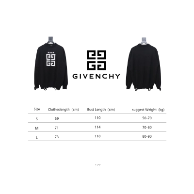 Givenchy Four-Star Alphabet Five-Pointed Star Distressed Crew Neck Sweater 02