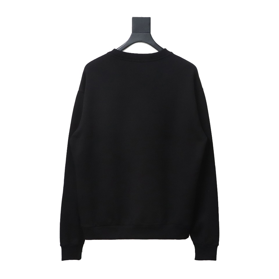 Givenchy Incomplete And Damaged Letter Round Neck Hoodie Black