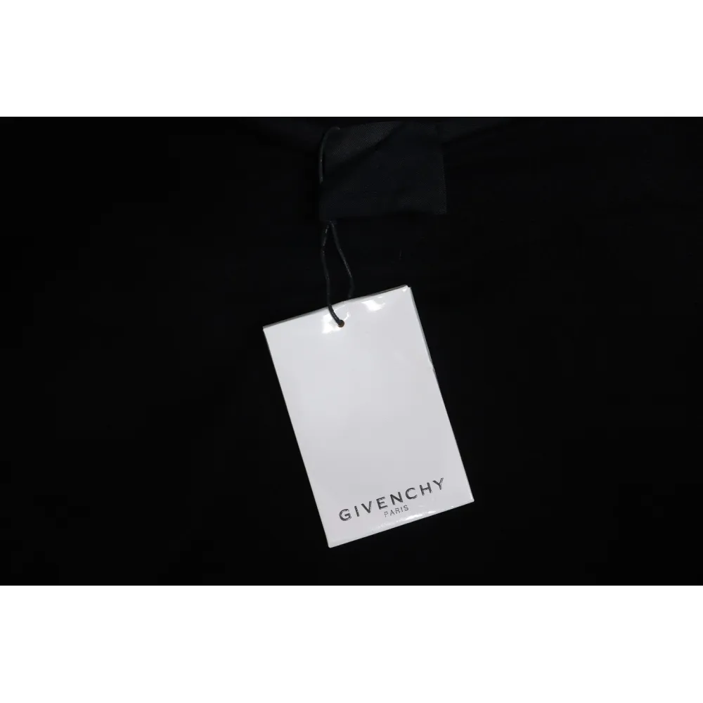 Givenchy Incomplete And Damaged Letter Round Neck Hoodie Black