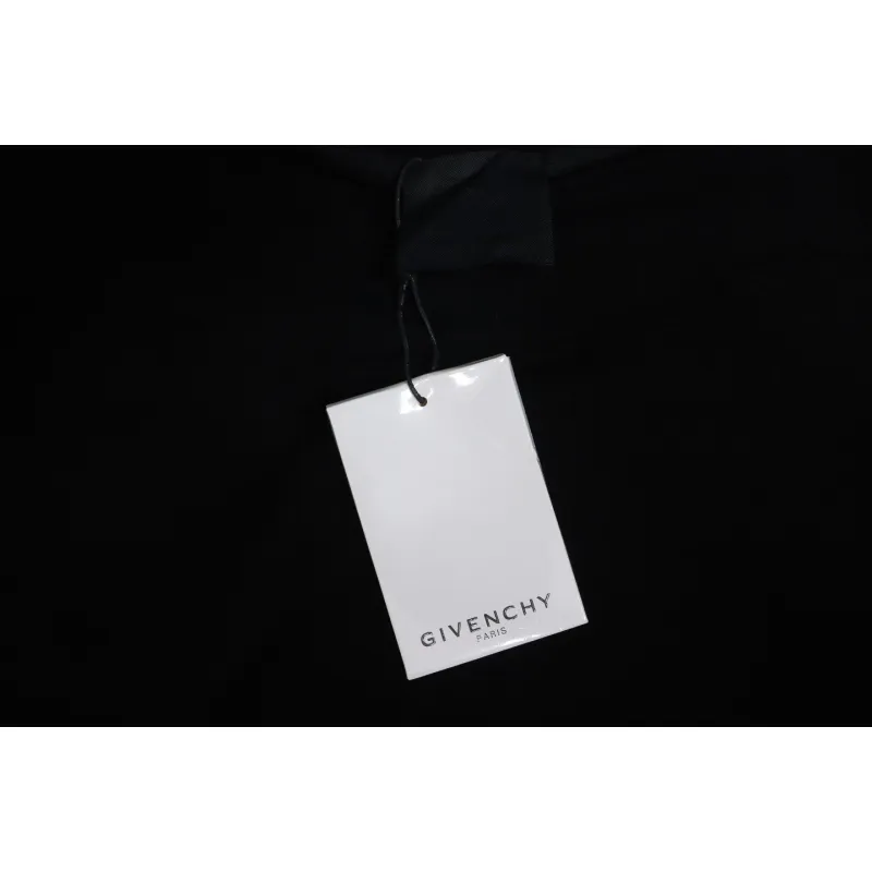 Givenchy Incomplete And Damaged Letter Round Neck Hoodie Black