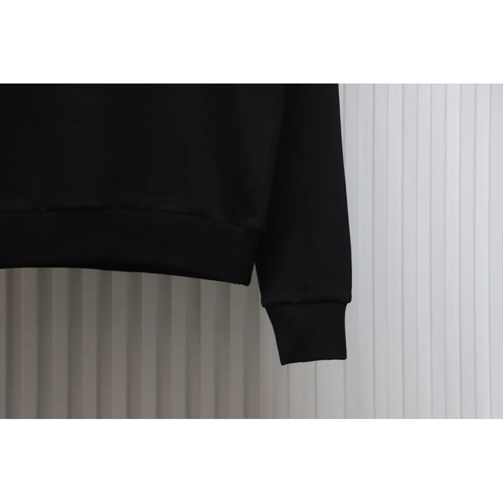 Givenchy Incomplete And Damaged Letter Round Neck Hoodie Black