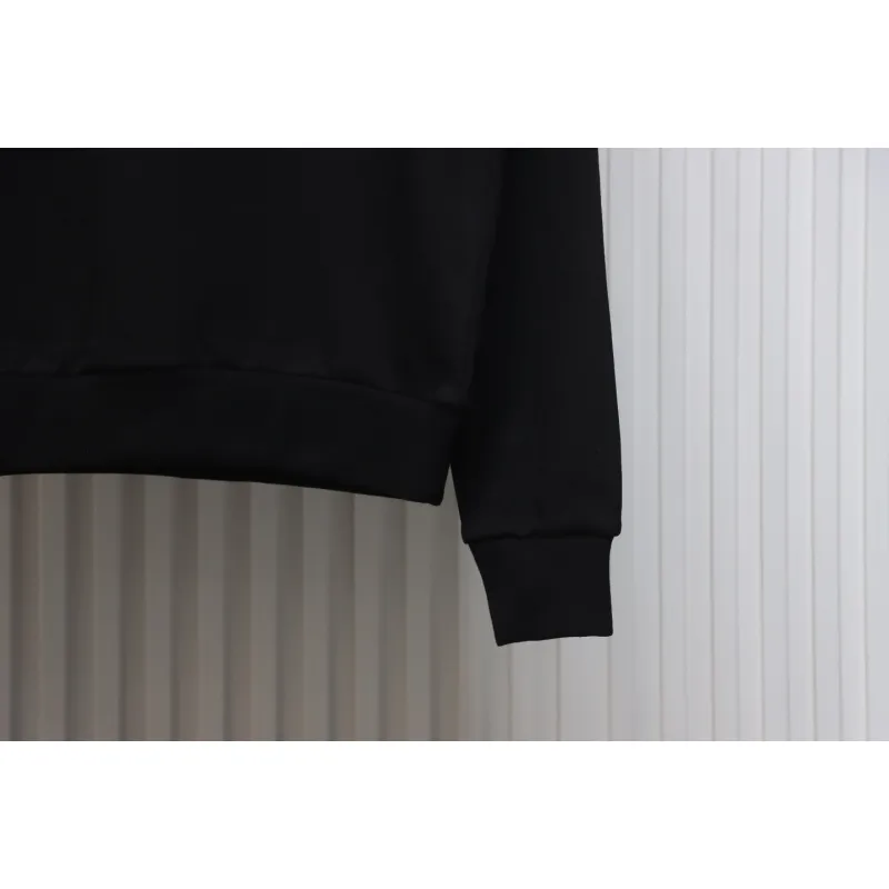 Givenchy Incomplete And Damaged Letter Round Neck Hoodie Black