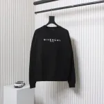 Givenchy Incomplete And Damaged Letter Round Neck Hoodie Black