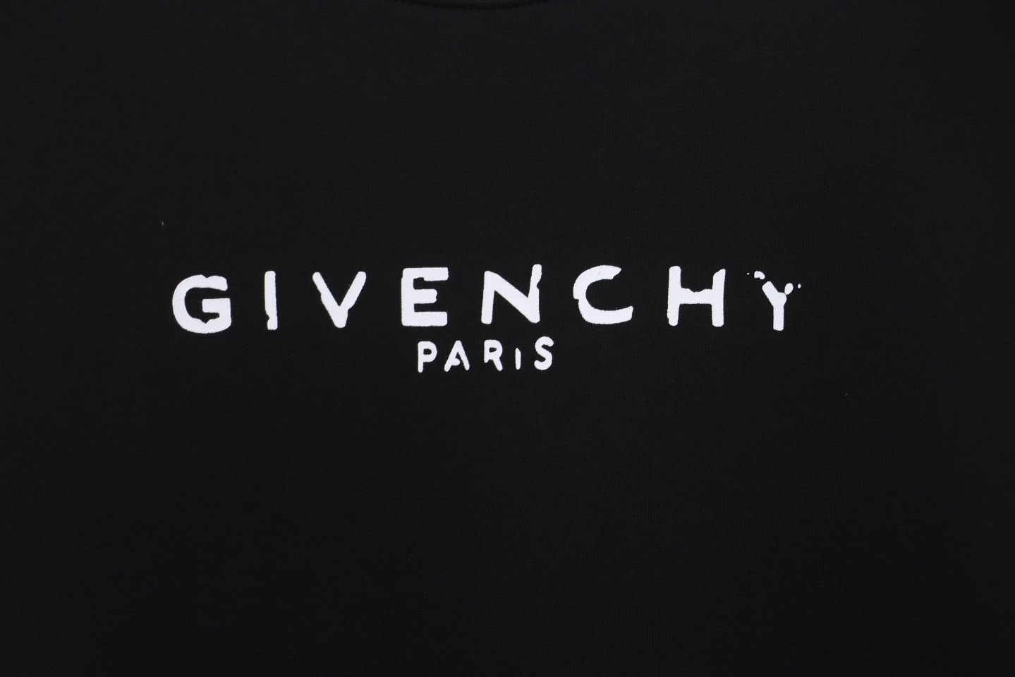 Givenchy Incomplete And Damaged Letter Round Neck Hoodie Black