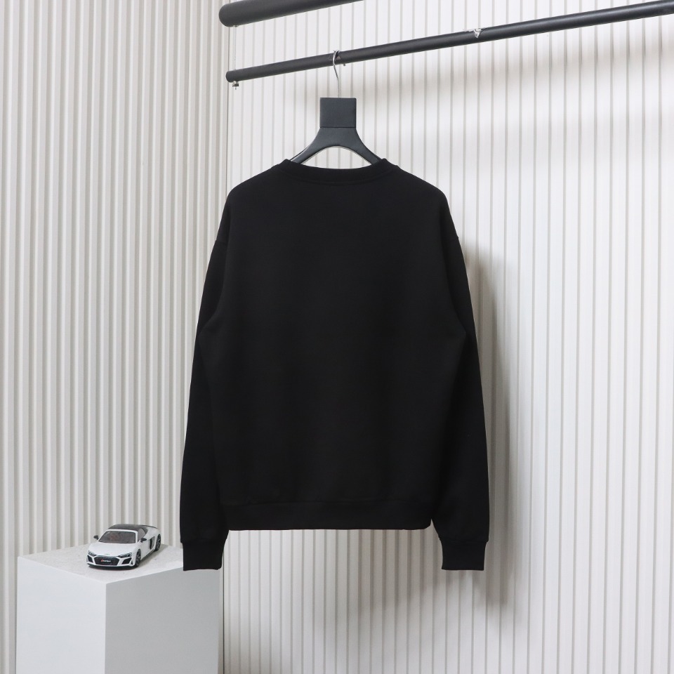 Givenchy Incomplete And Damaged Letter Round Neck Hoodie Black