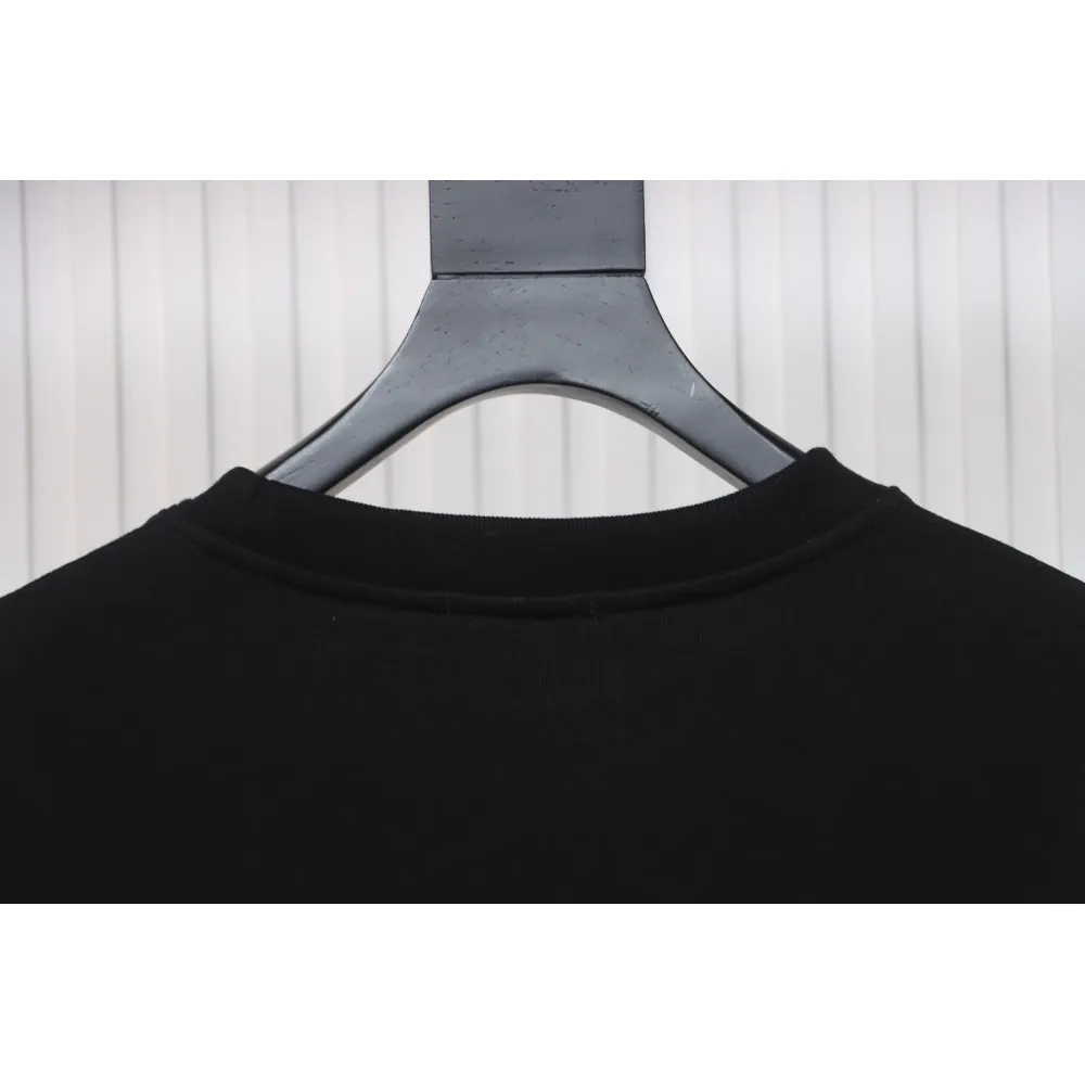 Givenchy Incomplete And Damaged Letter Round Neck Hoodie Black