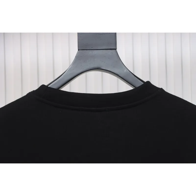 Givenchy Incomplete And Damaged Letter Round Neck Hoodie Black